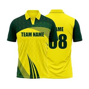 Sublimación Camiseta personalizada Diseño Cricket Team Jerseys Nuevo diseño Sublimación Cricket Shirt Bádminton Poliéster Polo Shirt - Product Image 3