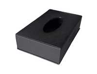 Boîte à mouchoirs rectangulaire en cuir PU souple uni nouveau Design noir porte-serviettes pour hôtel maison voiture restaurants composé de papier bois