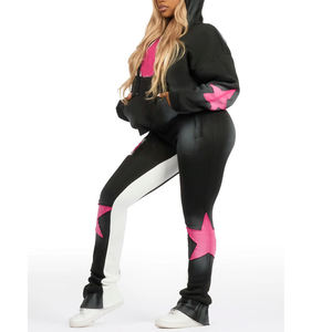 Ensemble de survêtement pour femmes, jogging décontracté, taille plus, confortable, respirant, tenue de sport pour l'entraînement et la course à pied - Product Image 3