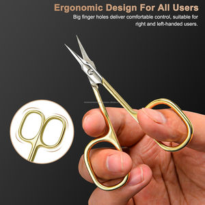Professional Straight Edge Cuticle Trimming Scissors Cutting Nail <b>Care</b> Gold Wholesale Stainless Steel Manicure Pedicure - Product Image 3