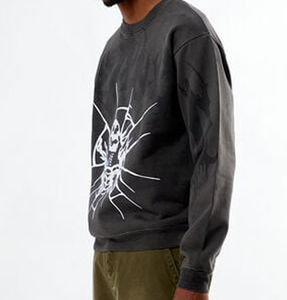 Nueva sudadera y sudaderas con capucha unisex de gran tamaño con logotipo personalizado bordado cuello redondo sudaderas con capucha mujeres - Product Image 6