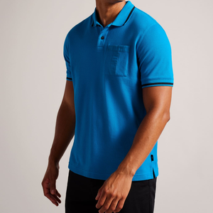 เสื้อโปโลผ้าฝ้าย100สำหรับผู้ชายเสื้อโปโลระบายอากาศได้ดีปรับแต่งโลโก้ได้ตามต้องการ - Product Image 1