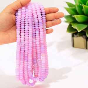 Multi Disco Opal Smooth Rondelle Beads 7mm 8mm 10mm AAA + Rainbow Opal Mix Gemstone Beads Strand for Necklace & Bracelet Making - Product Image 5