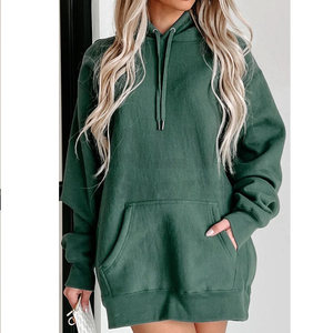 เสื้อมีฮู้ดผ้าฟลีซโอเวอร์ไซส์สำหรับผู้หญิง, เสื้อสวมหัวแขนยาวลำลองพิมพ์ลายสตรีทแวร์ทรงหลวมน้ำหนักเบา - Product Image 5