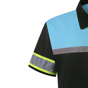 Camiseta de Seguridad de Secado Rápido de Alta Visibilidad con Franjas Reflectantes, Ropa de Trabajo Transpirable de Malla Birdseye de Manga Corta - Product Image 5