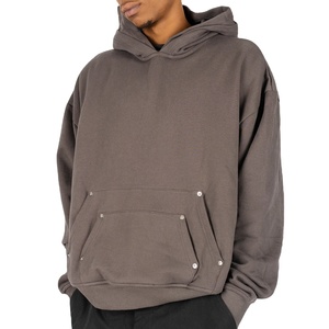 Custom hoodies embroidered front logo fleece hoodies wholesale blank cotton hoodies bulk manufacturer 2026 - Product Image 3