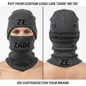 Masque facial pour enfants à rayures, personnalisé avec logo imprimé numériquement, imperméable et chaud, balaclava pour le sport et l'usage quotidien, couvrant tout le visage et le cou - Product Image 6