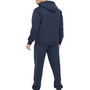 Sweat à capuche pour homme, manches longues, cordon de serrage réglable, coupe ample, poches en polaire, couleur unie, polyester/coton, respirant - Product Image 2