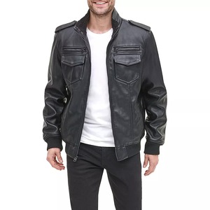 Factory Direct Sales <b>Men's</b> Leather <b>Jackets</b> Fashionable <b>Men</b> Leather <b>Jacket</b> - Product Image 6