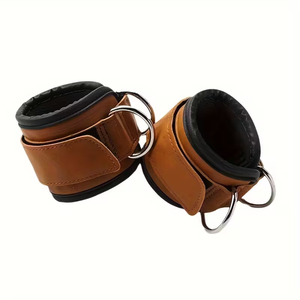 Tobilleras acolchadas de nailon de neopreno, correa de tobillo para ejercicio de entrenamiento de gimnasio con anillo en D para máquinas de cable de levantamiento de pesas - Product Image 3