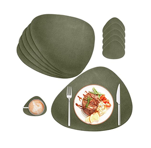 แผ่นรองจานรับประทานอาหารทำจากหนัง100% ทนทานเครื่องครัวและร้านอาหารทำด้วยมืองานฝีมือจากธรรมชาติ - Product Image 4