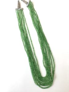 สร้อยคอลูกปัดทซาวอไรต์ทรงเหลี่ยม  หินธรรมชาติ  สำหรับทำเครื่องประดับชั้นดี สร้อยคอลูกปัดอัญมณี - Product Image 2