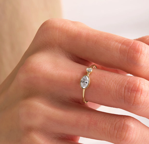 Bague de fiançailles romantique pour femme en or blanc 14 carats avec diamant de laboratoire et alliance, bijoux raffinés pour fête nuptiale et anniversaire - Product Image 4