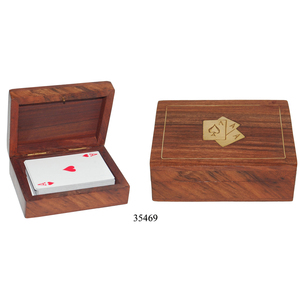 Caja de madera para juegos en interiores y exteriores, caja para cartas de madera pulida, a la venta - Product Image 2