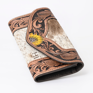 Vintage Bohemian RFID Cowhide Leather <b>Wallet</b> Womens Clutch - Product Image 5