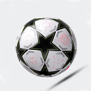 Balón de fútbol de tamaño 5 duradero para adultos y estudiantes, consolidado térmico estándar, sin costuras, plegable, logotipo personalizado, textura de competición, estrellas - Product Image 2