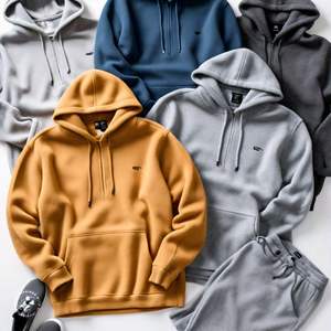 Sweat à capuche unisexe oversize 350 GSM polaire coupe-vent anti-rides et durable Polyester/coton - Product Image 1