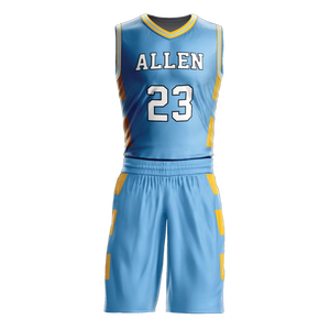 Maillot et short de basketball d'été sans manches en maille respirante, personnalisés par broderie et sublimation, 100 % polyester, vente en gros - Product Image 1