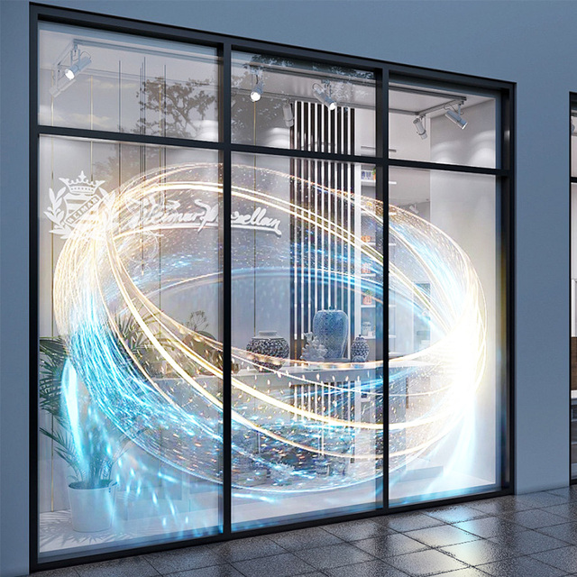 Ultra-High Transmittance Holographic LED Screen for Retail Store Use Glasses-Free 3D Effect Advertising in Malls and Elevators