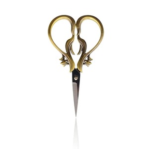 1 pièce Ciseaux de tailleur droits vintage en acier inoxydable, pour la couture florale, la broderie rétro, la coupe de tissu courte et la coupe de fil - Product Image 6