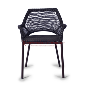 Silla de jardín al aire libre marrón duradera moderna ratán sintético con marco de metal para el hogar sala de estar Patio o Hotel - Product Image 4