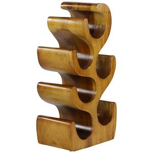 Hermoso estante de madera para vino y organizador de almacenamiento de botellas para el hogar y el restaurante, accesorio decorativo para fiesta, Bar, bloque de cortar - Product Image 3