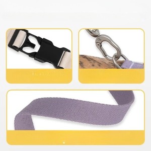 Arnés Ajustable de Nailon para Perro, Estilo Chaleco, Diseño Simple con Cierre de Hebilla, para Perros en Todas las Estaciones, Morado y Beige - Product Image 3