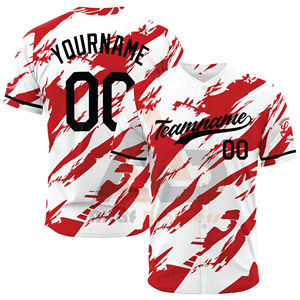Camiseta de Béisbol Deportiva Nueva al por Mayor, Personalizada, 100% Poliéster, Impresión por Sublimación de Alta Calidad, Transpirable, Talla Grande, Cuello en V, Secado Rápido - Product Image 2