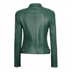 เสื้อแจ็กเก็ตหนังสำหรับนักแข่งหญิงเสื้อแจ็กเก็ตหนังเทียมสำหรับนักแข่งมอเตอร์ไซค์ระบายอากาศได้ดี - Product Image 3