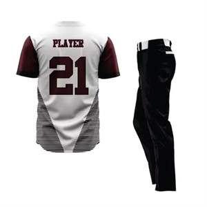 Conjunto de uniforme de béisbol de sublimación personalizado transpirable con Jersey y pantalón conjunto completo más opción de impresión de nombre del equipo ropa deportiva 2025 - Product Image 6