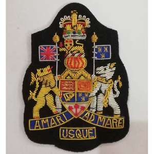 Badge de blazer tactique canadien de luxe personnalisé OEM avec logo, à coudre, en tissu tissé fait main, décoration en dentelle, prix d'usine, vente en gros - Product Image 3