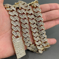 Bijoux Hip Hop Chaîne à Maillons Infinity Cubain Miami en Or 14k VVS Clarté Diamants Naturels 20mm Glacé Disponible au Meilleur Prix
