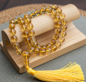 Dernière conception spirituelle artisanale bohème 108 Mala perles collier naturel Citrine pierre de cristal de guérison pour le bouddhisme - Product Image 2