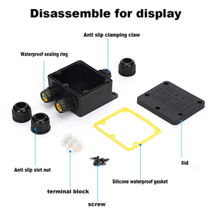 กล่องต่อสายไฟฟ้ากันน้ำ IP68 อลูมิเนียม 5 ทาง สำหรับภายนอกอาคาร พร้อมข้อต่อสายไฟ M25 สำหรับต่อสายไฟ - Product Image 3