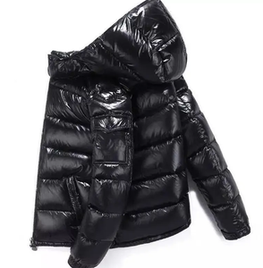 2024 New Arrival Men's Warn Winter Shiny Quilted Puffer <b>Jacket</b> Windbreaker <b>Padded</b> Thick <b>Hooded</b> <b>Jacket</b> - Product Image 2