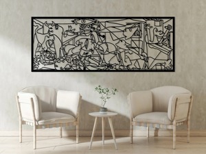 Décoration murale contemporaine abstraite en métal Sculpture en fer faite à la main Tenture murale unique et élégante pour les intérieurs de maison et de bureau - Product Image 4