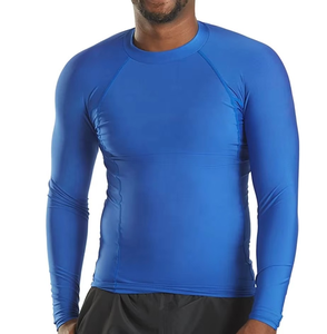 Vente en gros d'usine, t-shirt de compression de haute qualité pour MMA, BJJ, fitness, logo personnalisé, rashguard de Jiu Jitsu sublimé - Product Image 1