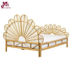 Cama de mimbre individual de mimbre Marco de cama natural Muebles de ratán para camas Habitación Hecho en Vietnam - Product Image 5