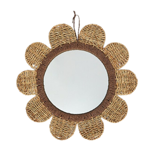 Beautiful <b>Flower</b> Rattan <b>Mirror</b> Wall Hanging Decoration Beautiful <b>Flower</b> Shape for Home Decor Bedroom Decor From Vietnam - Product Image 4