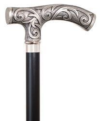 Canne de marche pour hommes, ivoire antique, pour Diwali, collier en laiton durable, manche en bois noir, 36 pouces de long - Product Image 3