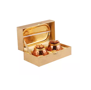 Vendeur moderne ensemble de bols à fruits secs en laiton 4 pièces couleur or design plateau de service boîte à lunch jetable pour vaisselle boîte élégante - Product Image 5