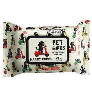 HARRY PUPPY 72 lingettes humides pour animaux de compagnie super douces antibactériennes parfum menthe, respectueuses du pelage - Product Image 4