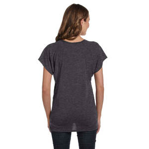 Camisetas con cuello redondo de alta calidad para mujer, Camiseta lisa de algodón básica sólida negra - Product Image 5