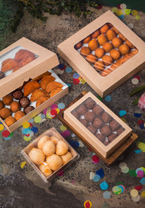 Caja de Papel Kraft para Alimentos OSQ Tabox Pro de 500 ml de la Mejor Calidad, con Ventana Transparente a Prueba de Fugas, para Exhibición de Comida para Llevar, con Logotipo Personalizado - Product Image 1