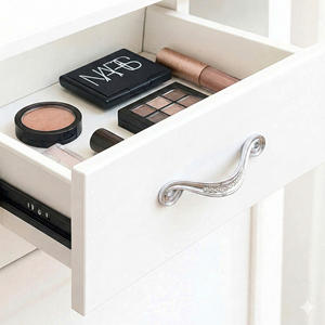 Luxury Silver Zinc Alloy Contemporary Cabinet Pull Handles Clear <b>Crystals</b> for Kitchen Bedroom Wardrobes Furniture Hardware - Product Image 6