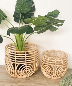 Unique Design Jute Rope Handwoven <b>Planters</b> <b>Pot</b> Basket Wicker Plant <b>Pot</b> with Stand for Indoor and Outdoor Decor - Product Image 3