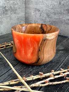 Bol en bois et résine antique pour hôtels et restaurants, cuisine et table à manger en résine et bois d'acacia - Product Image 2