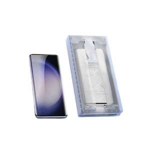 Protecteur d'écran en verre de confidentialité 6-en-1 à couverture intégrale pour Samsung Galaxy S22 Ultra avec outil d'application de précision 2.5D 3D - Product Image 1