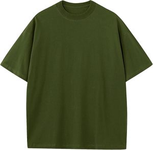 T-shirt à manches courtes coupe ajustée pour hommes de haute qualité 300 grammes Street Wear Logo personnalisé imprimé conception vierge non tissé manches tombantes - Product Image 1