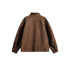 Elegante respetuoso del medio ambiente logotipo frontal a prueba de viento impermeable cuello alto moda calle estilo bombardero chaqueta para hombres y mujeres - Product Image 2